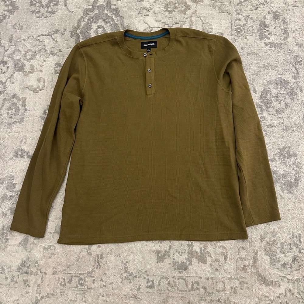 Bonobos Men’s Waffle Henley size L